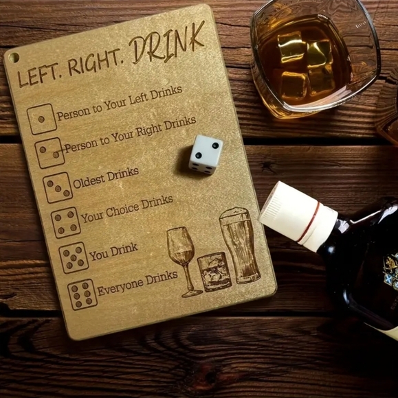 Left Right Drinking Game- Perfect for Game Night with Friends & Family - Picture 1 of 2
